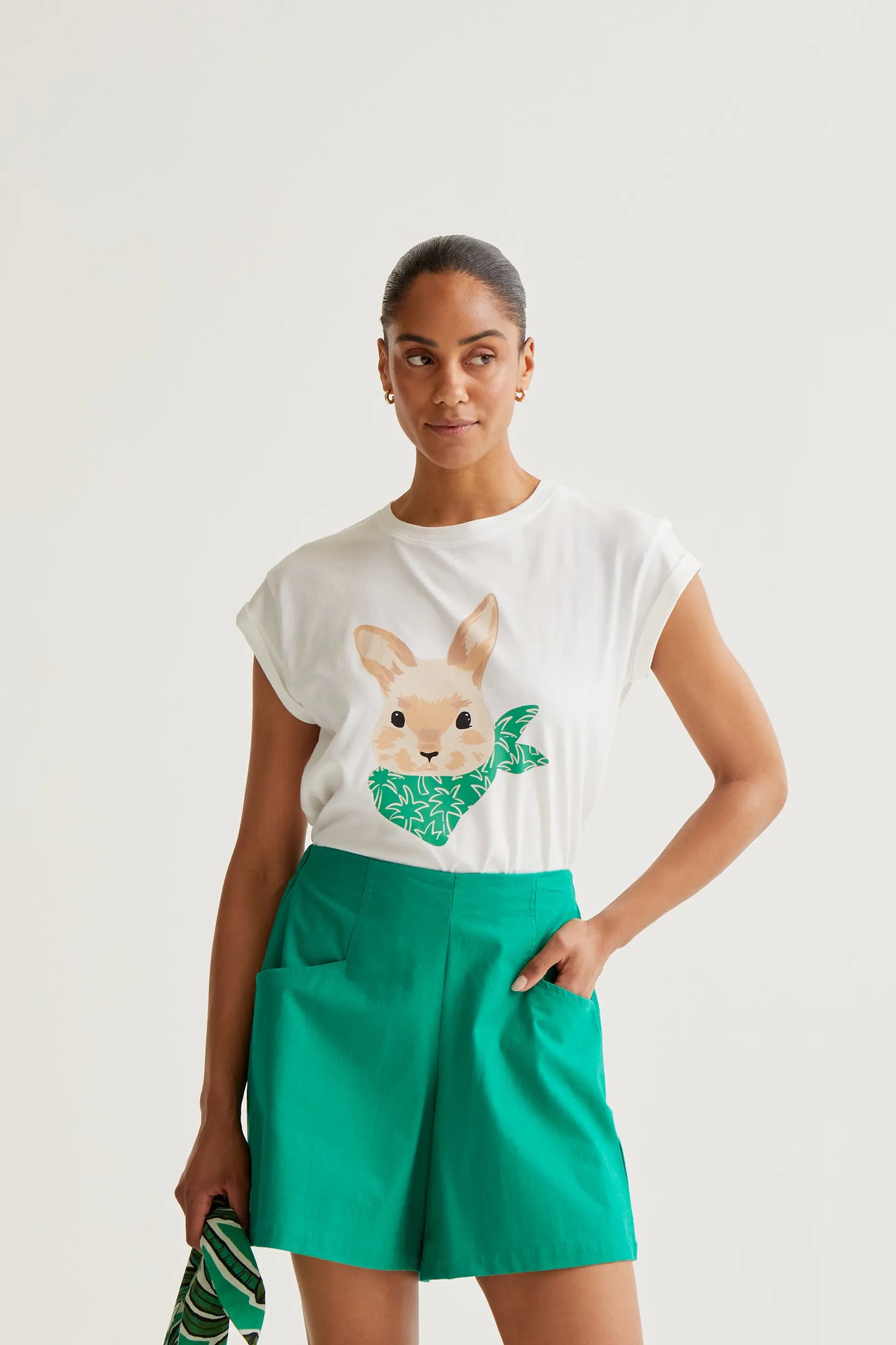 T-shirt with bunny print