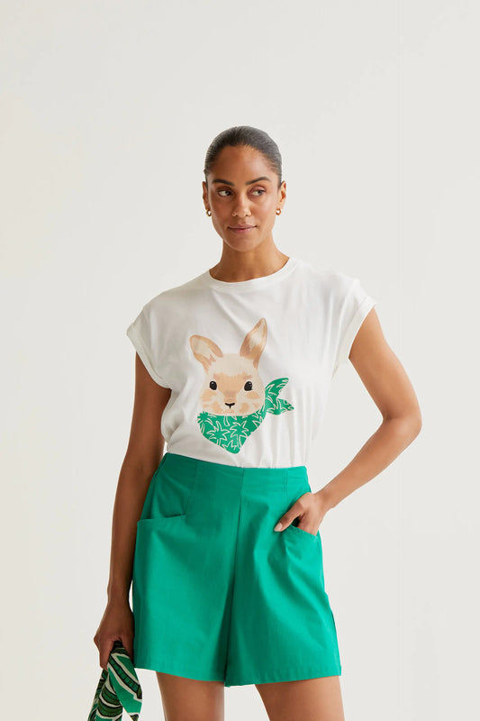 T-shirt with bunny print