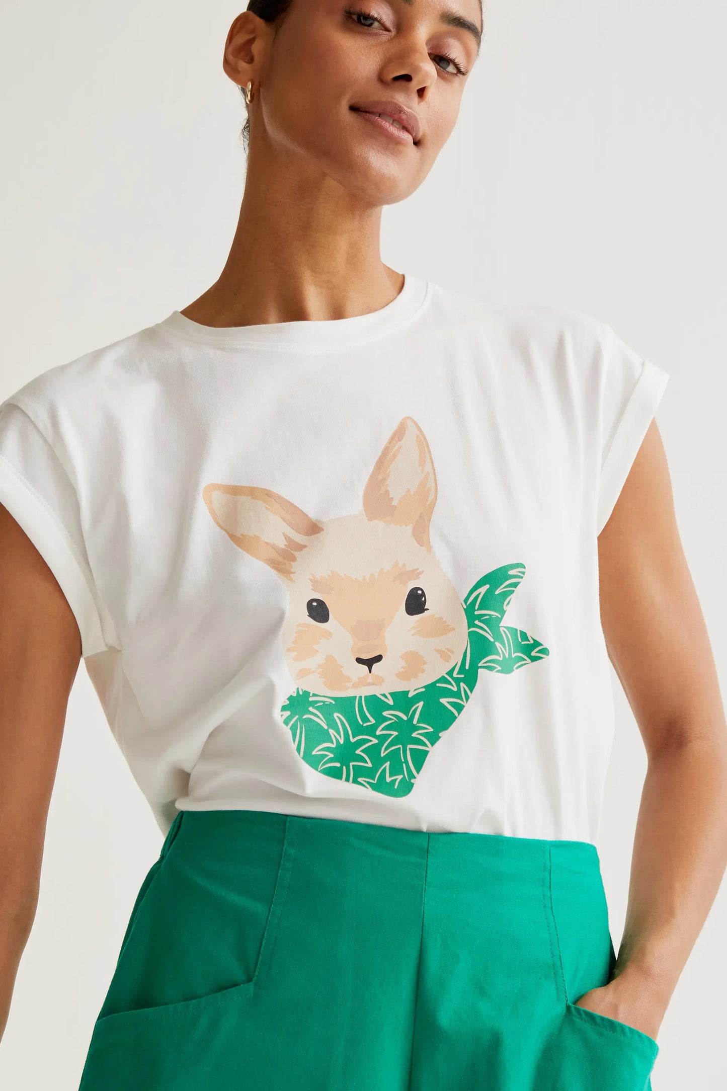 T-shirt with bunny print