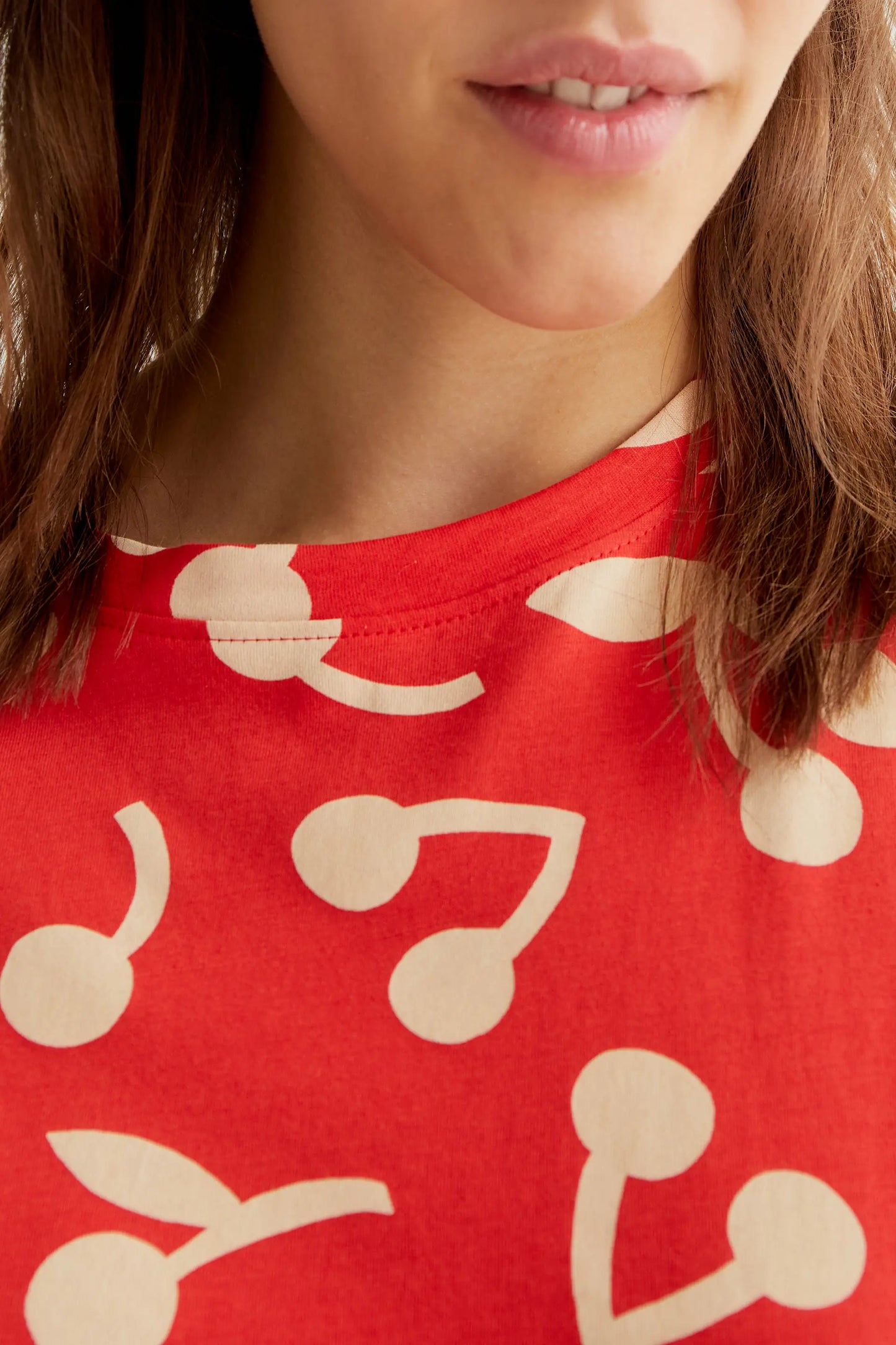 Red Cherry print T-shirt