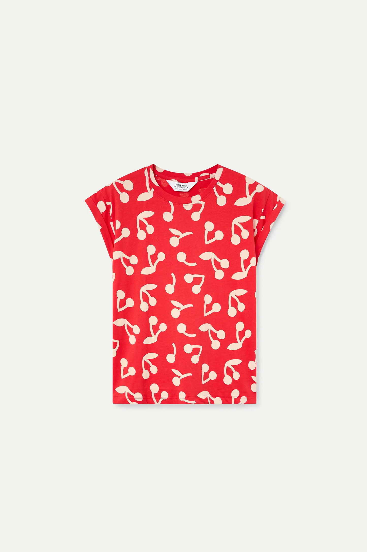 Red Cherry print T-shirt