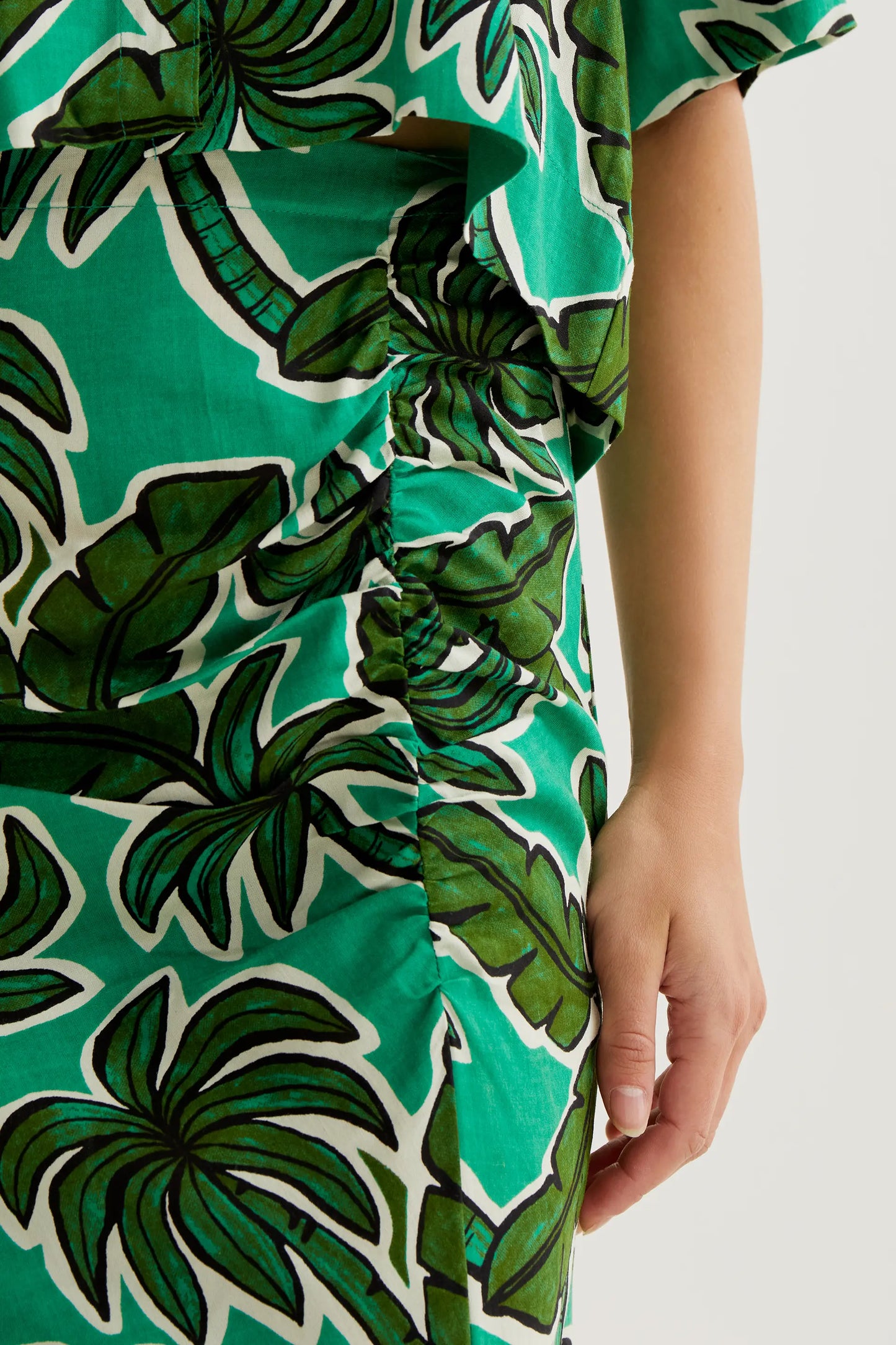 Falda midi con estampado Palm Tree