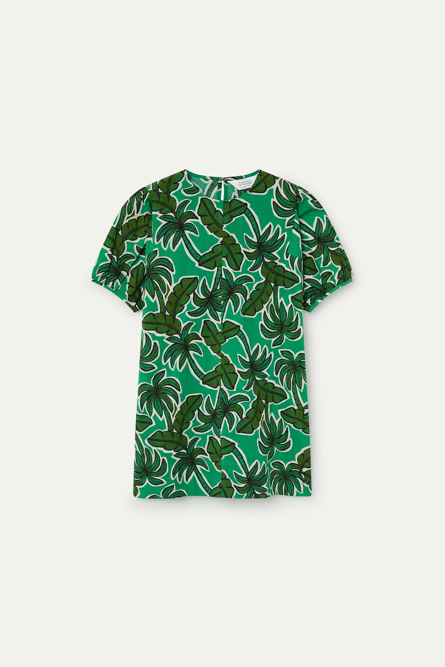 Vestido corto con estampado Palm Tree