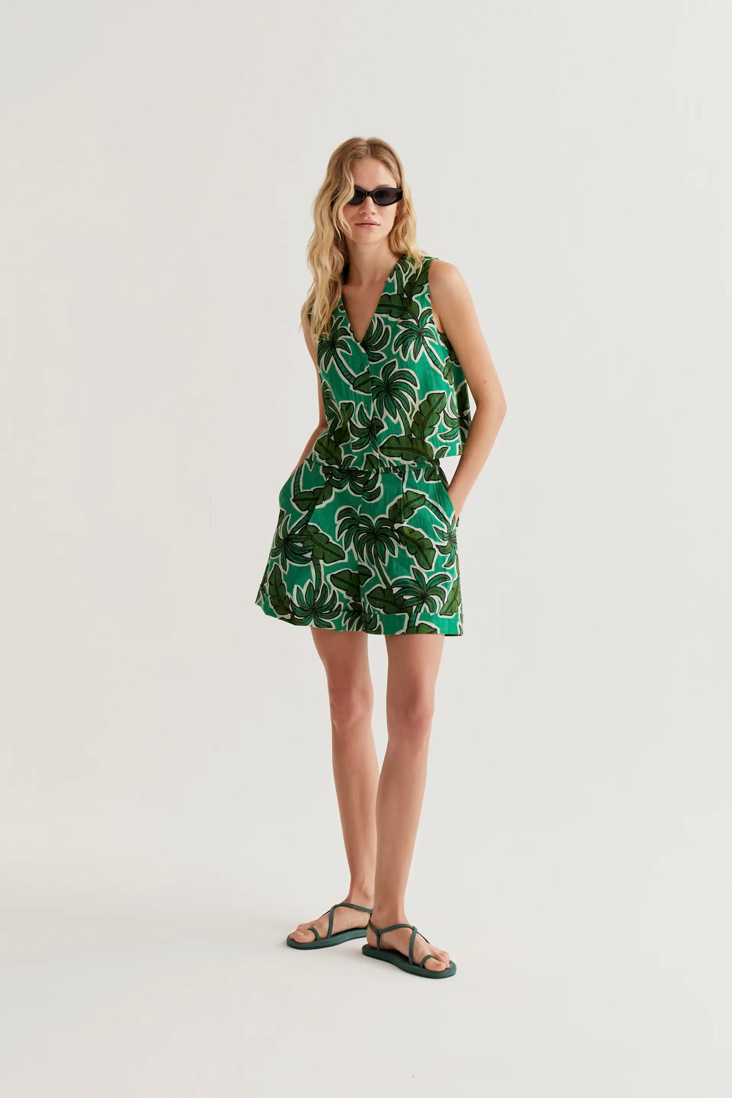 Chaleco con estampado Palm Tree