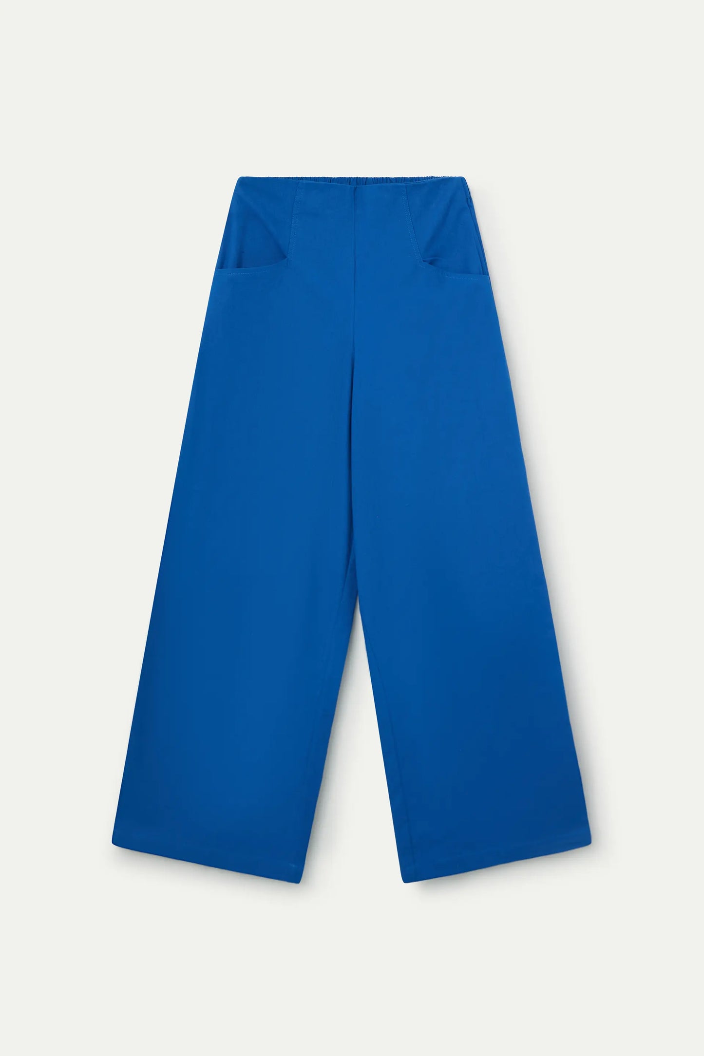 100% cotton blue trousers