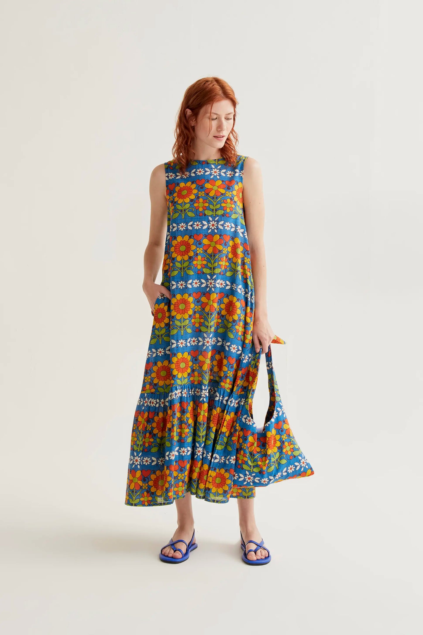 Long dress with Garden print