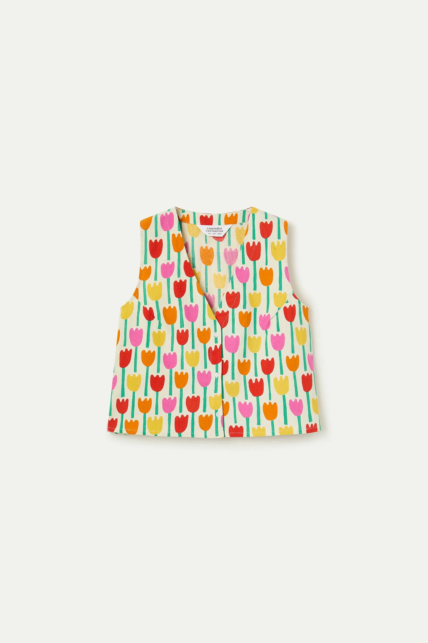 Tulip print vest