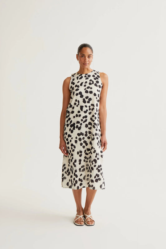 Vestido midi con estampado Dalmatian