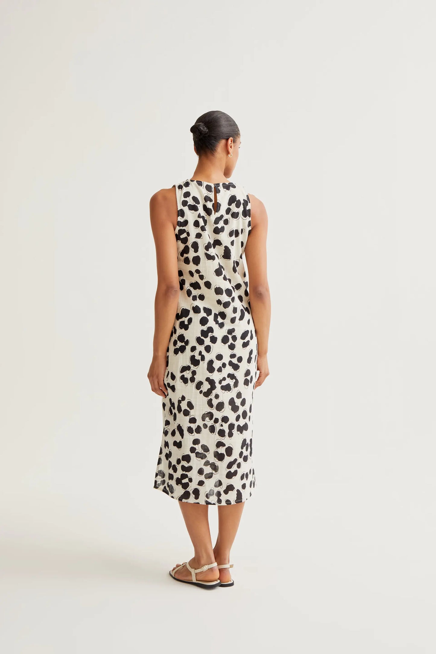 Vestido midi con estampado Dalmatian