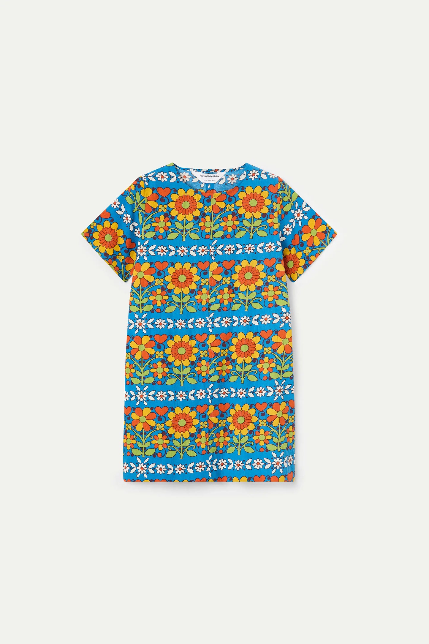 Short dress with Garden print