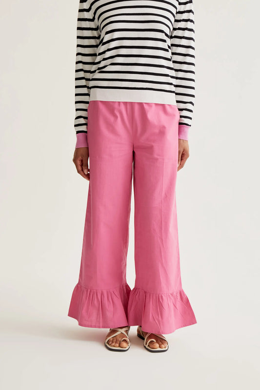 Pantaloni rosa 100% cotone