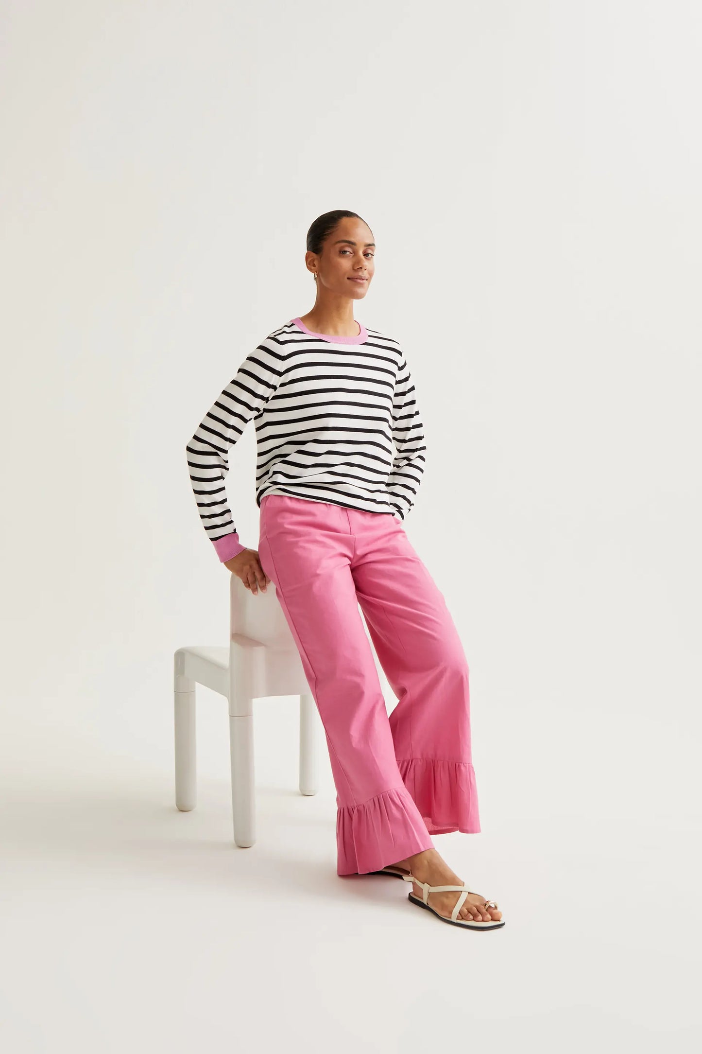 Pantalón 100% algodón rosa