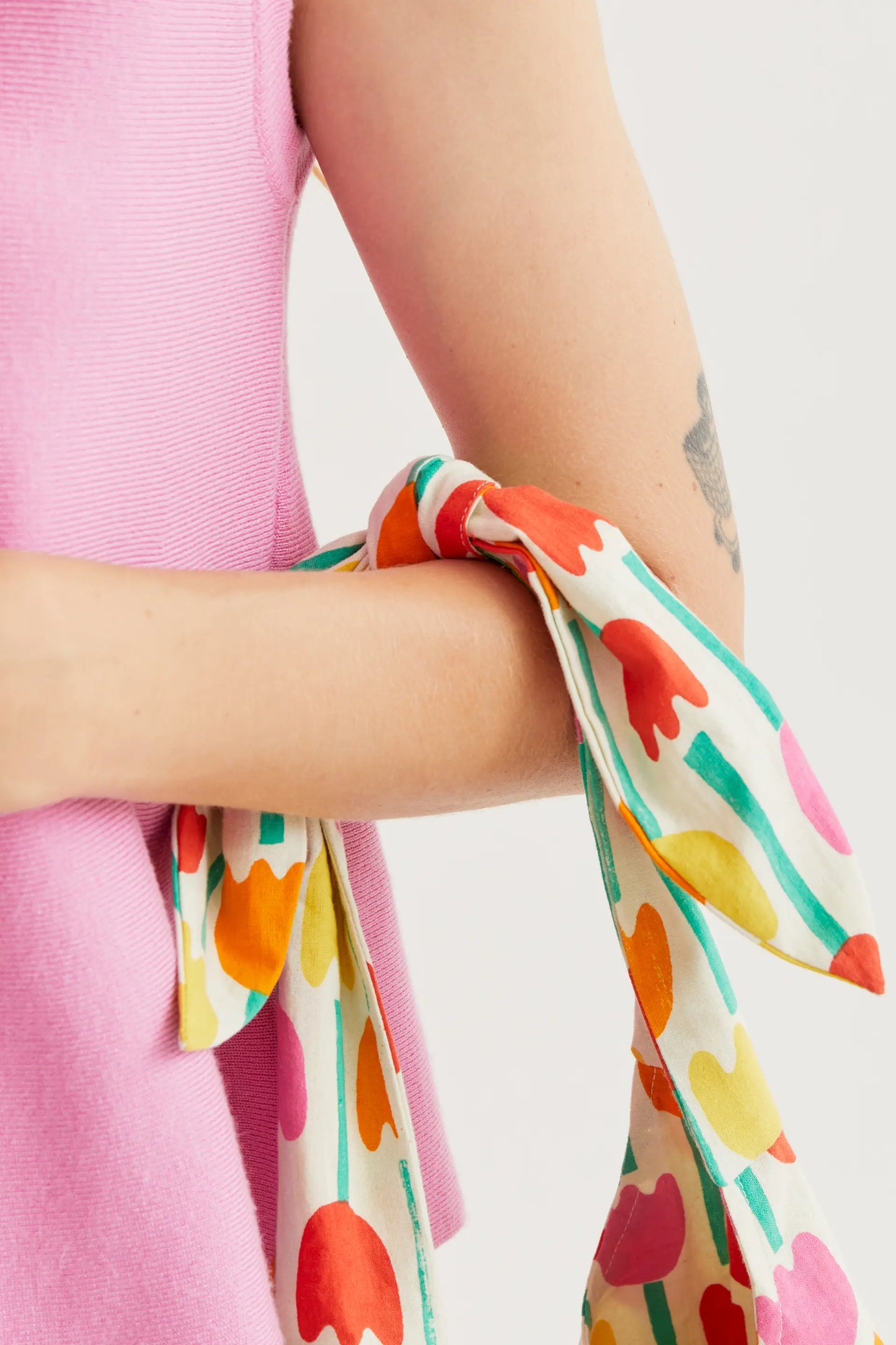 Borsa con stampa a tulipano