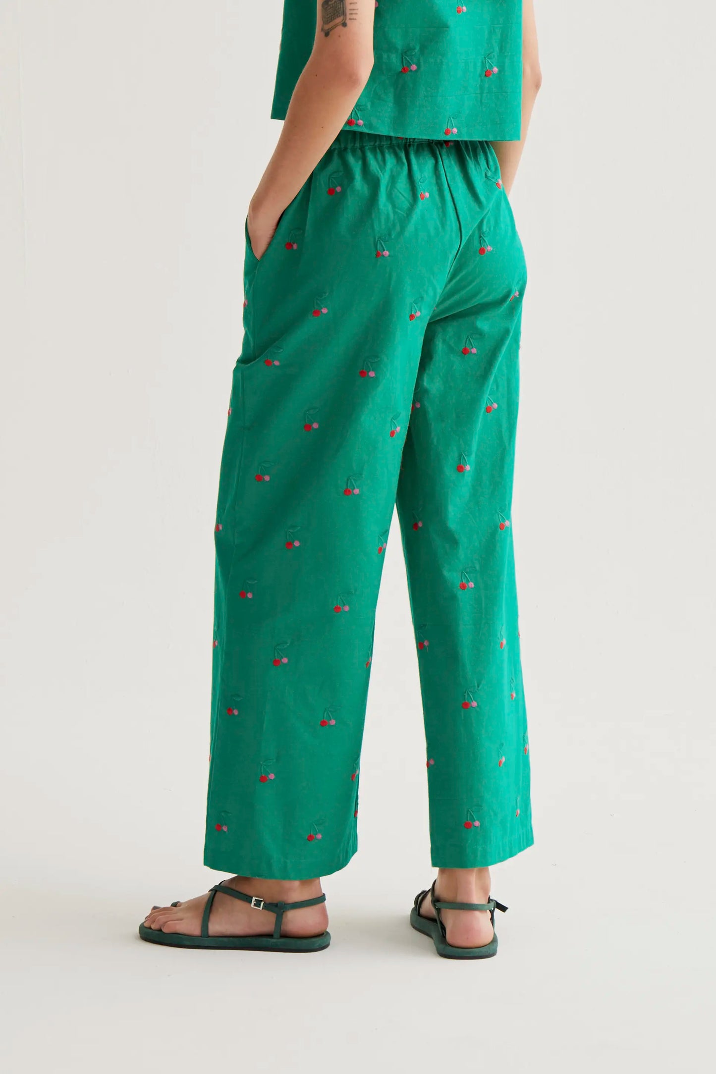 Pantalón con estampado Green Cherries