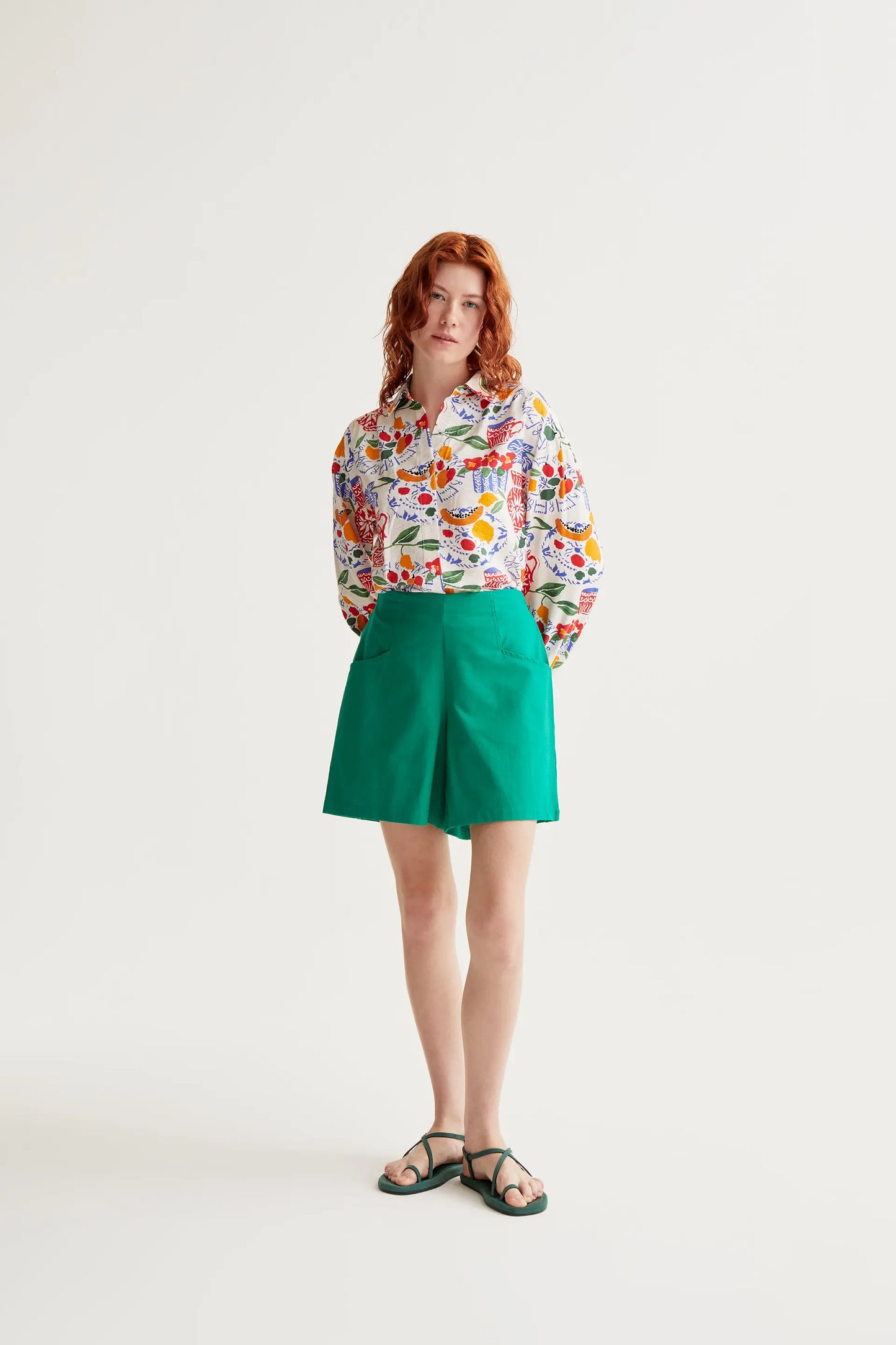 Shorts 100% algodón verde