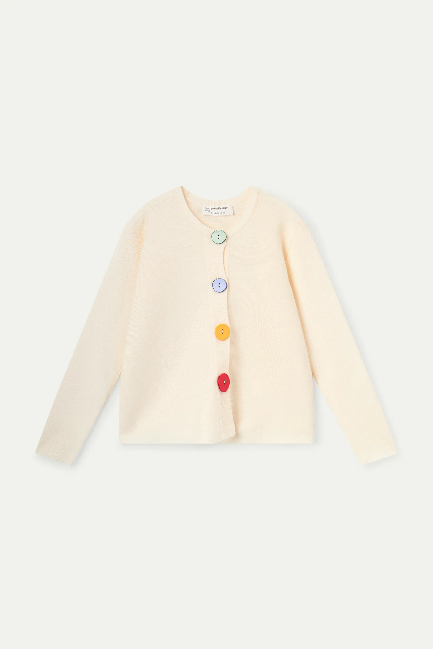 Cárdigan de niña punto blanco