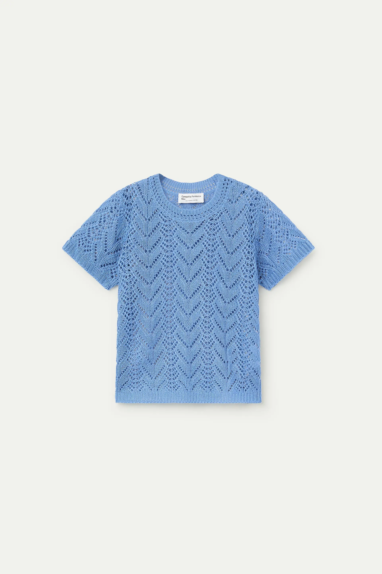 Maglione da bambina con ricamo blu