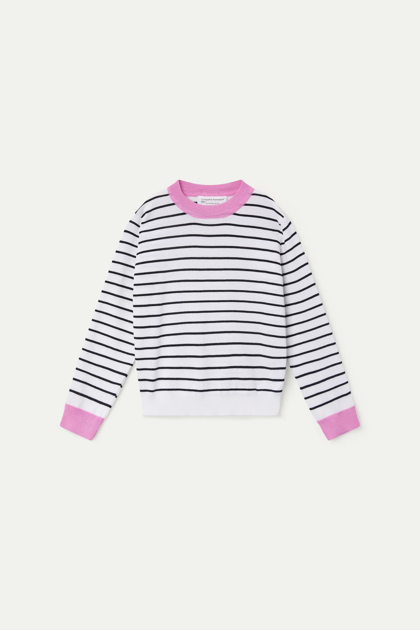 Jersey de niña con cuello rosado