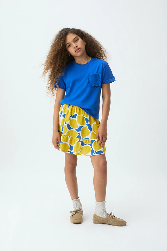 Camiseta 100% algodón de niña azul