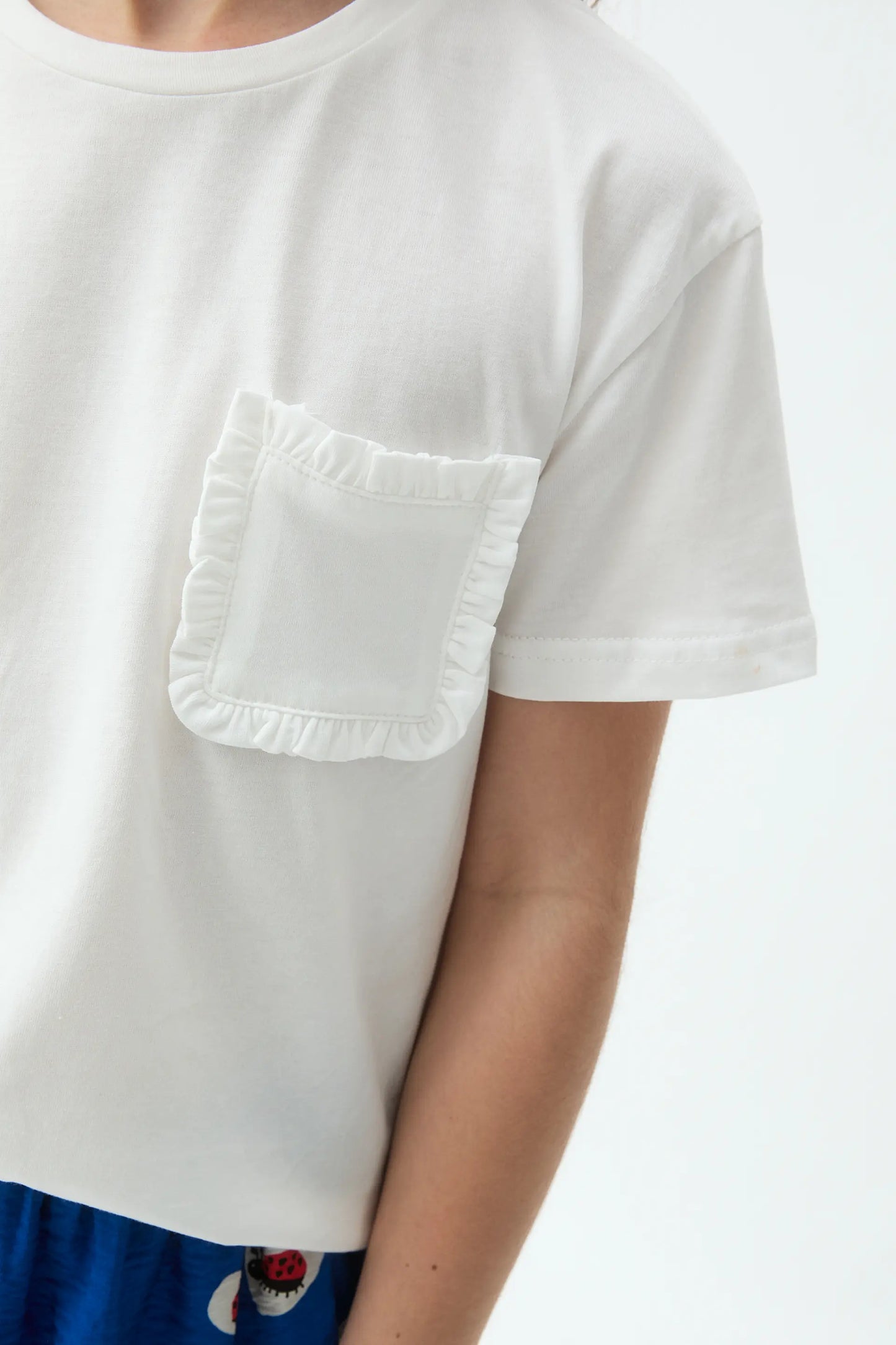 Maglietta bianca 100% cotone per bambine