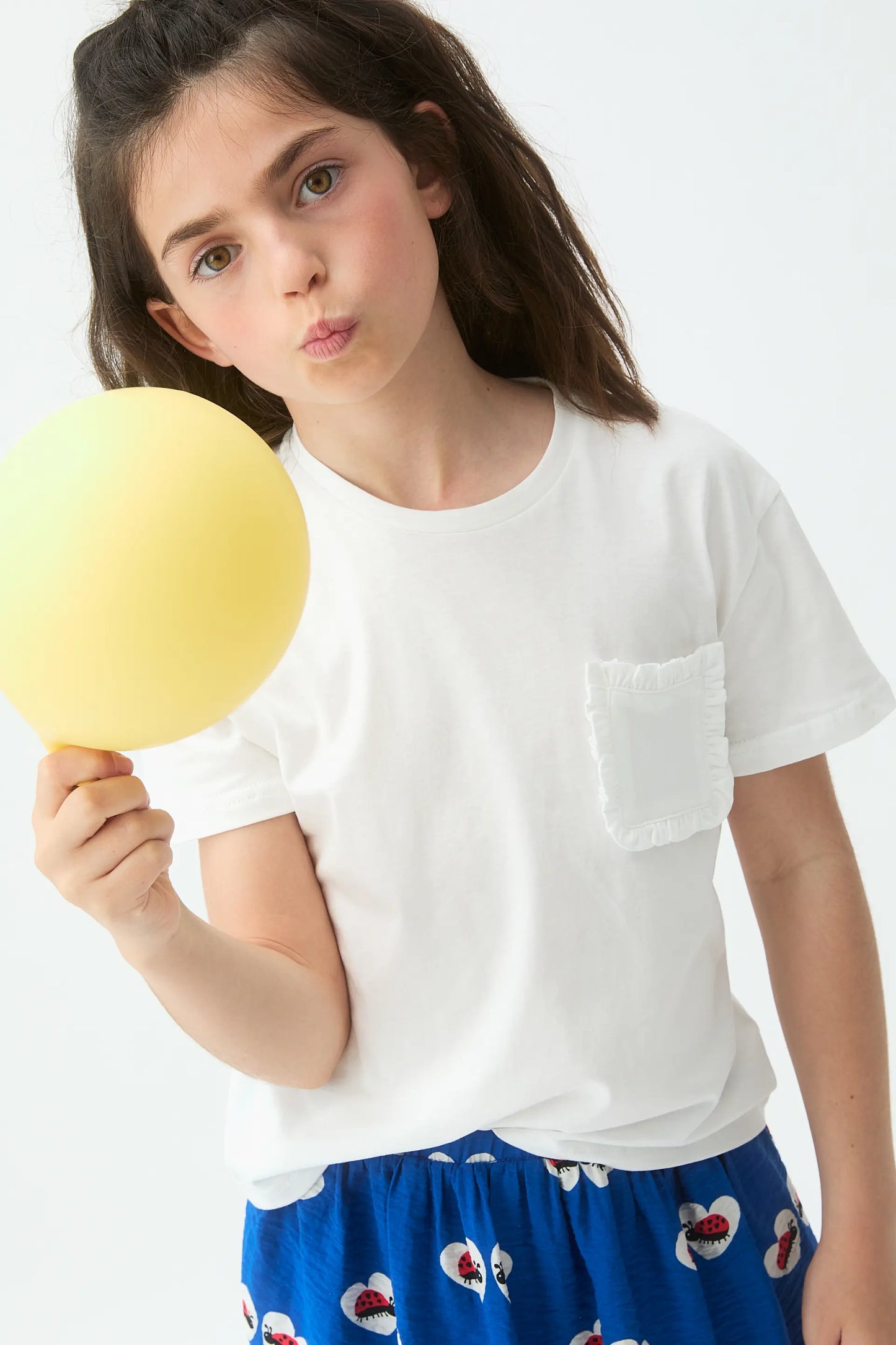 Maglietta bianca 100% cotone per bambine