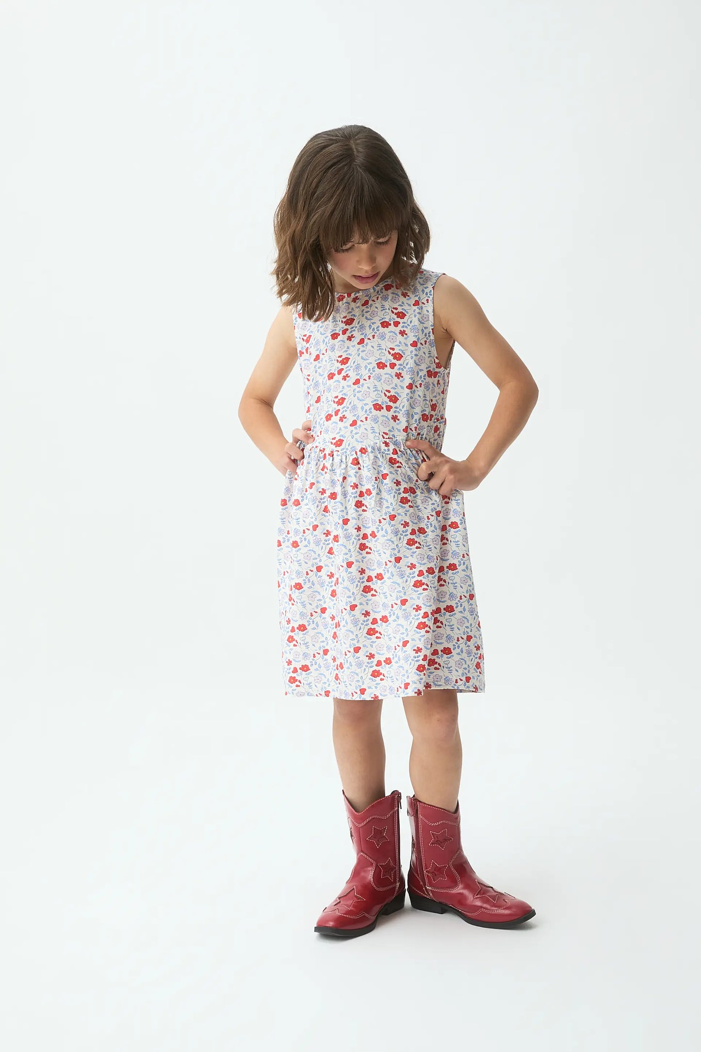 Grazioso vestito corto stampato per ragazze