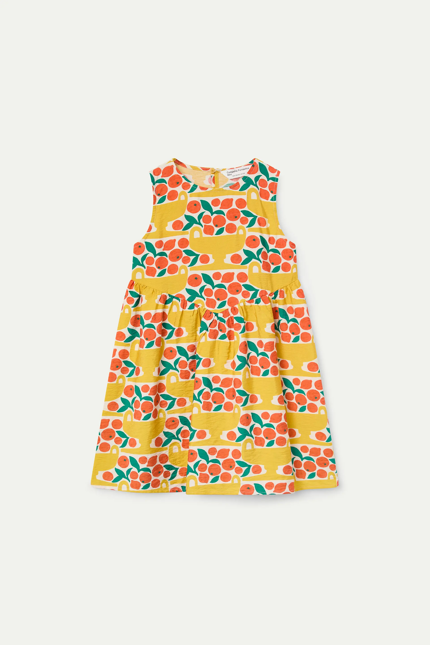 Abito corto per bambina con stampa Citrus