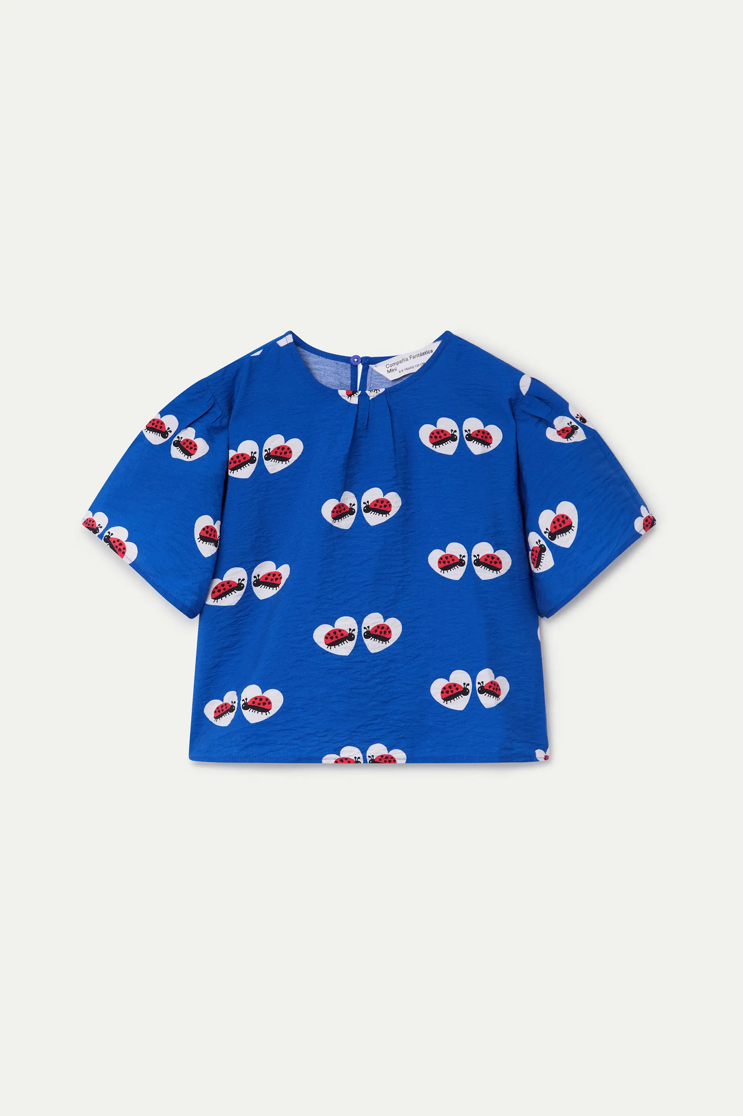 Top da bambina con stampa coccinella