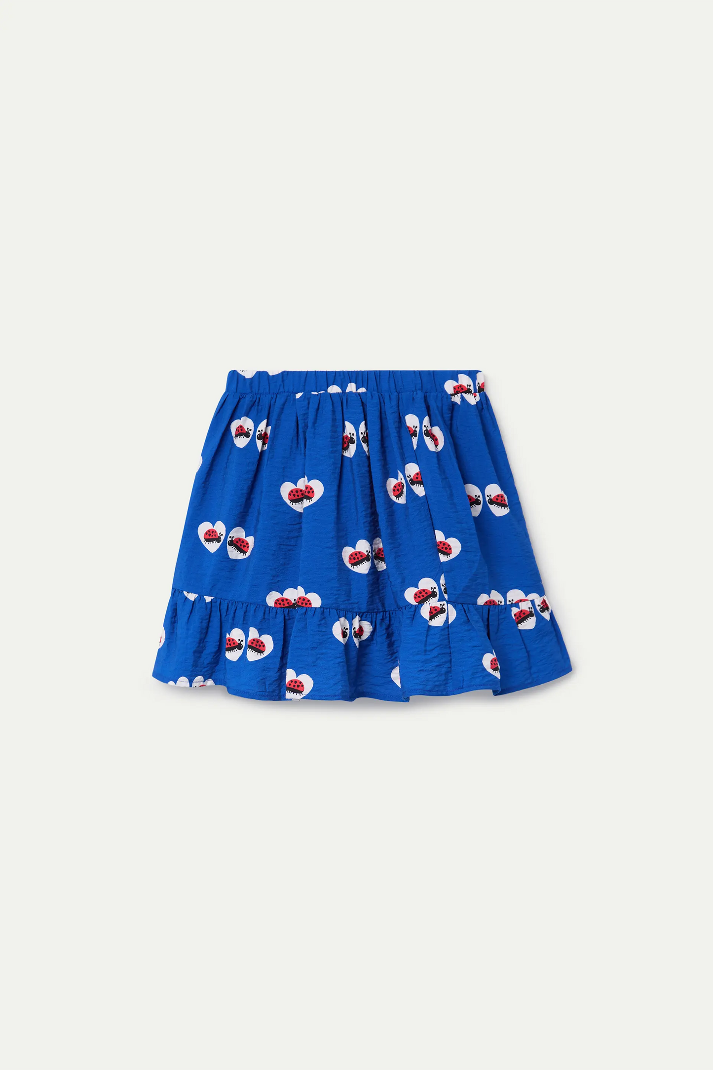 Gonna corta da bambina con stampa coccinella