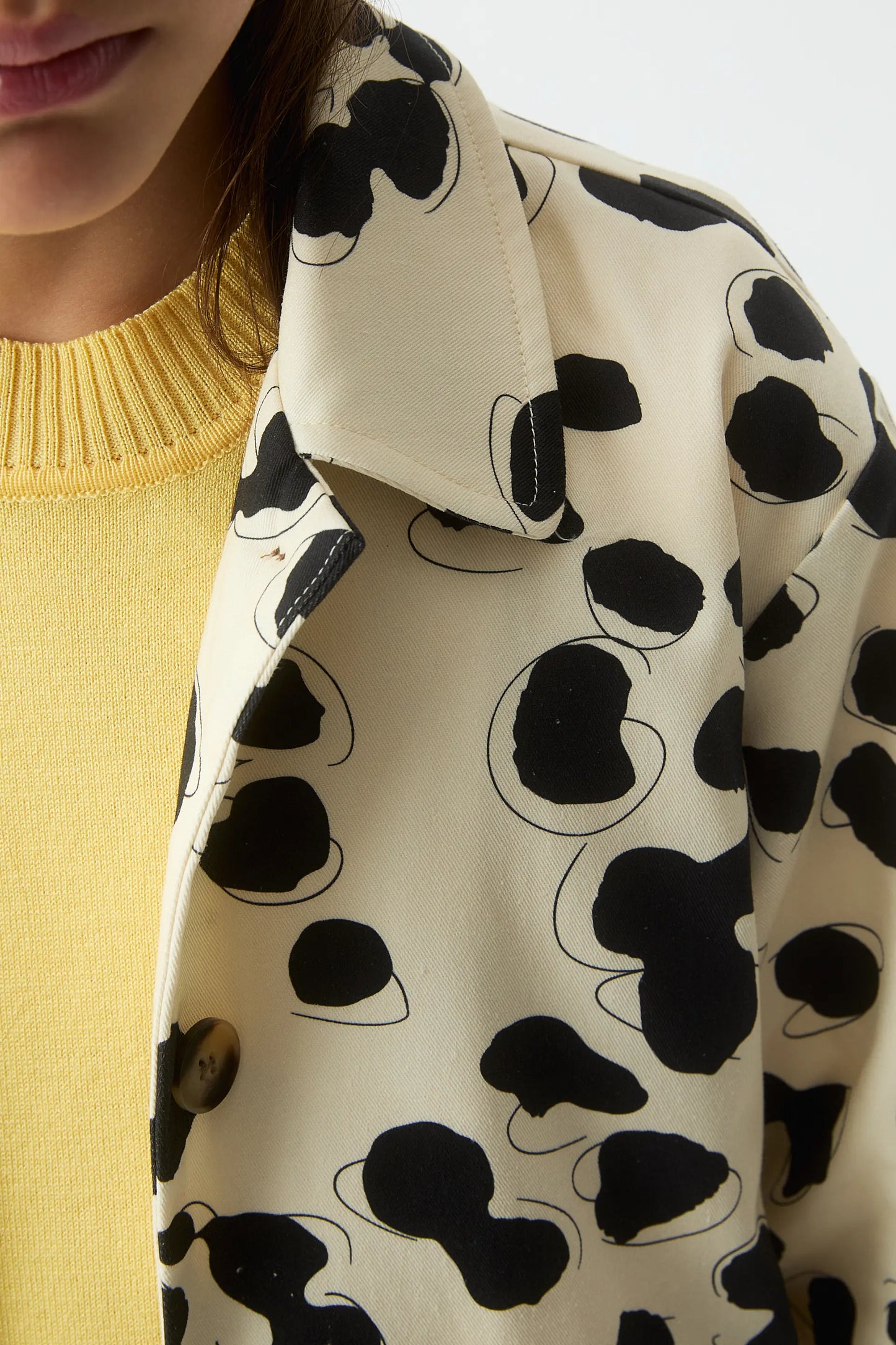 Trench da bambina con stampa dalmata