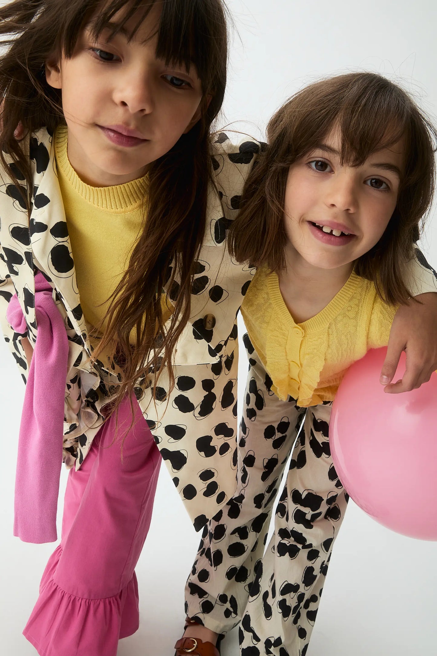 Trench da bambina con stampa dalmata