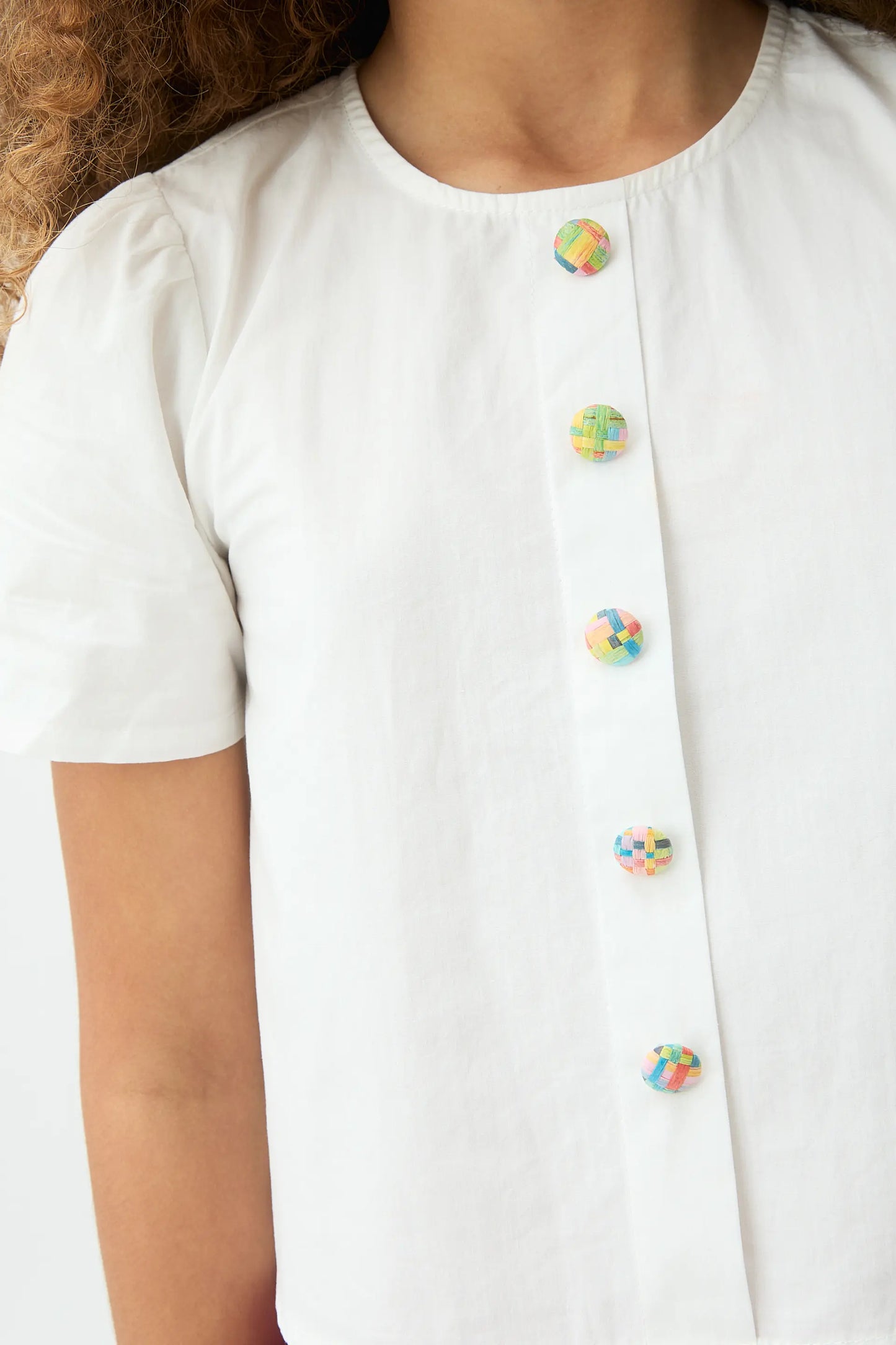 Girl's top, 100% white cotton