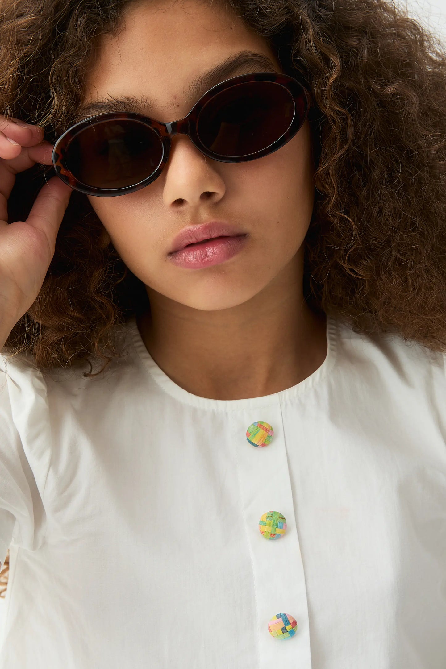 Girl's top, 100% white cotton