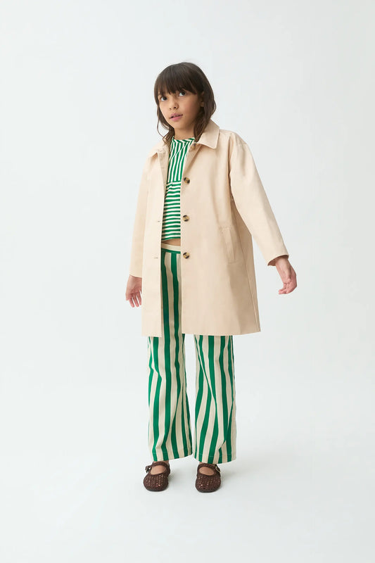 Girl's trench coat with tulip print