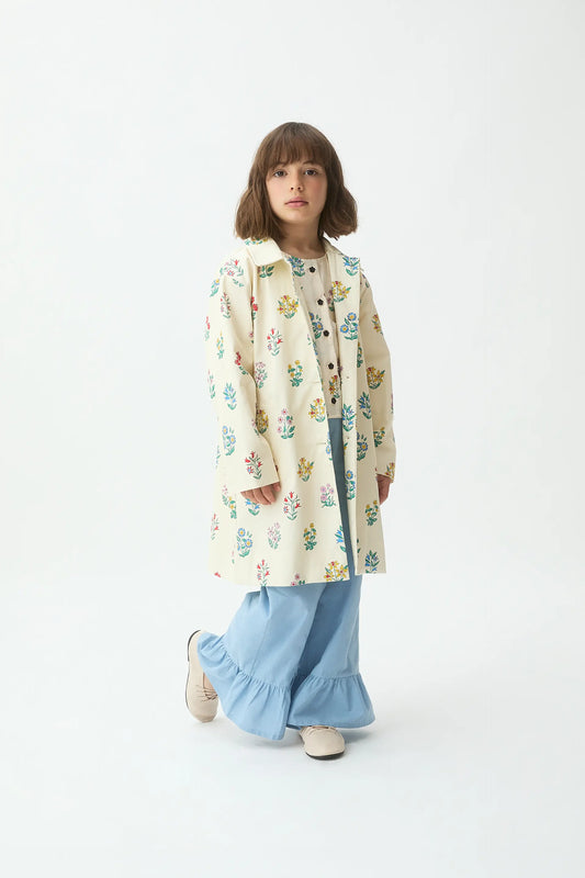 Gabardina de niña con estampado Gardener