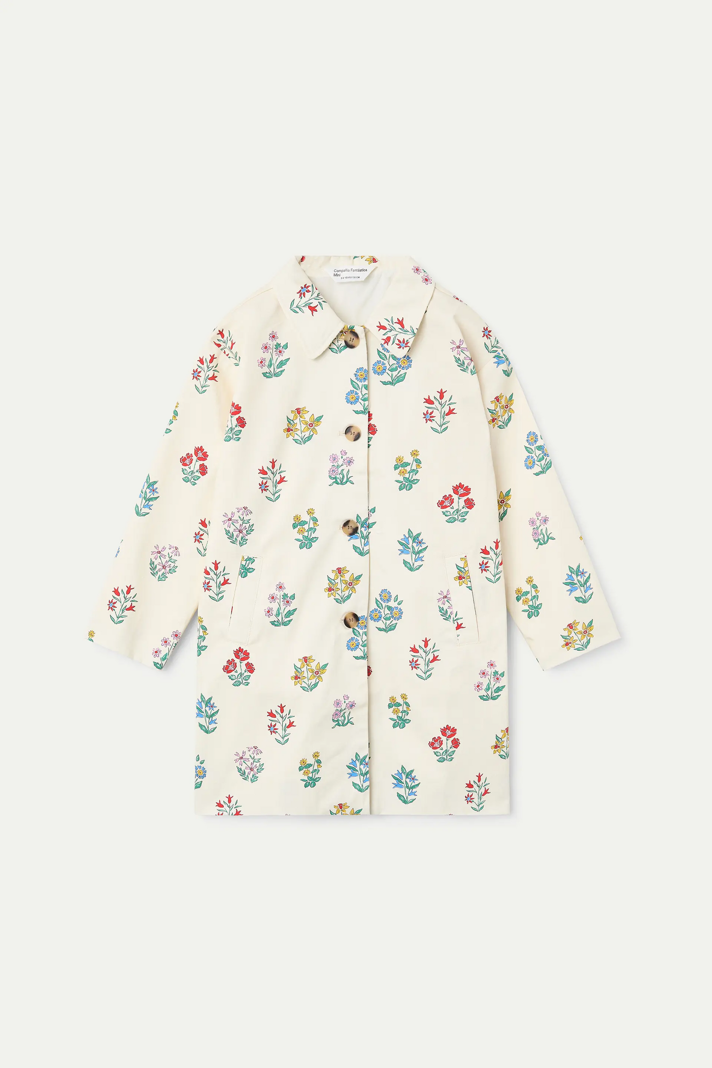 Gabardina de niña con estampado Gardener