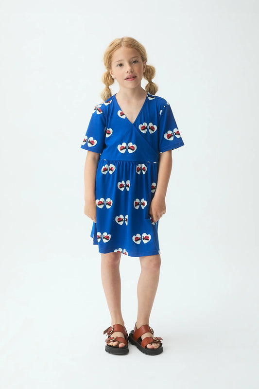 Vestido corto de niña con estampado Coccinella