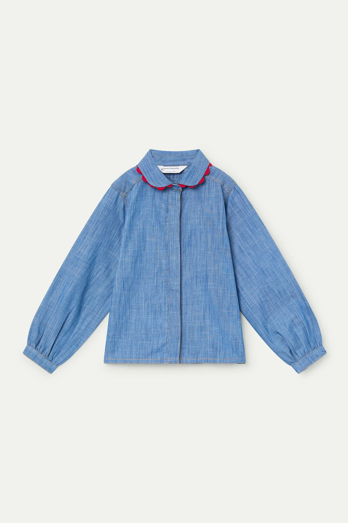 Camisa de niña 100% algodón Chambray