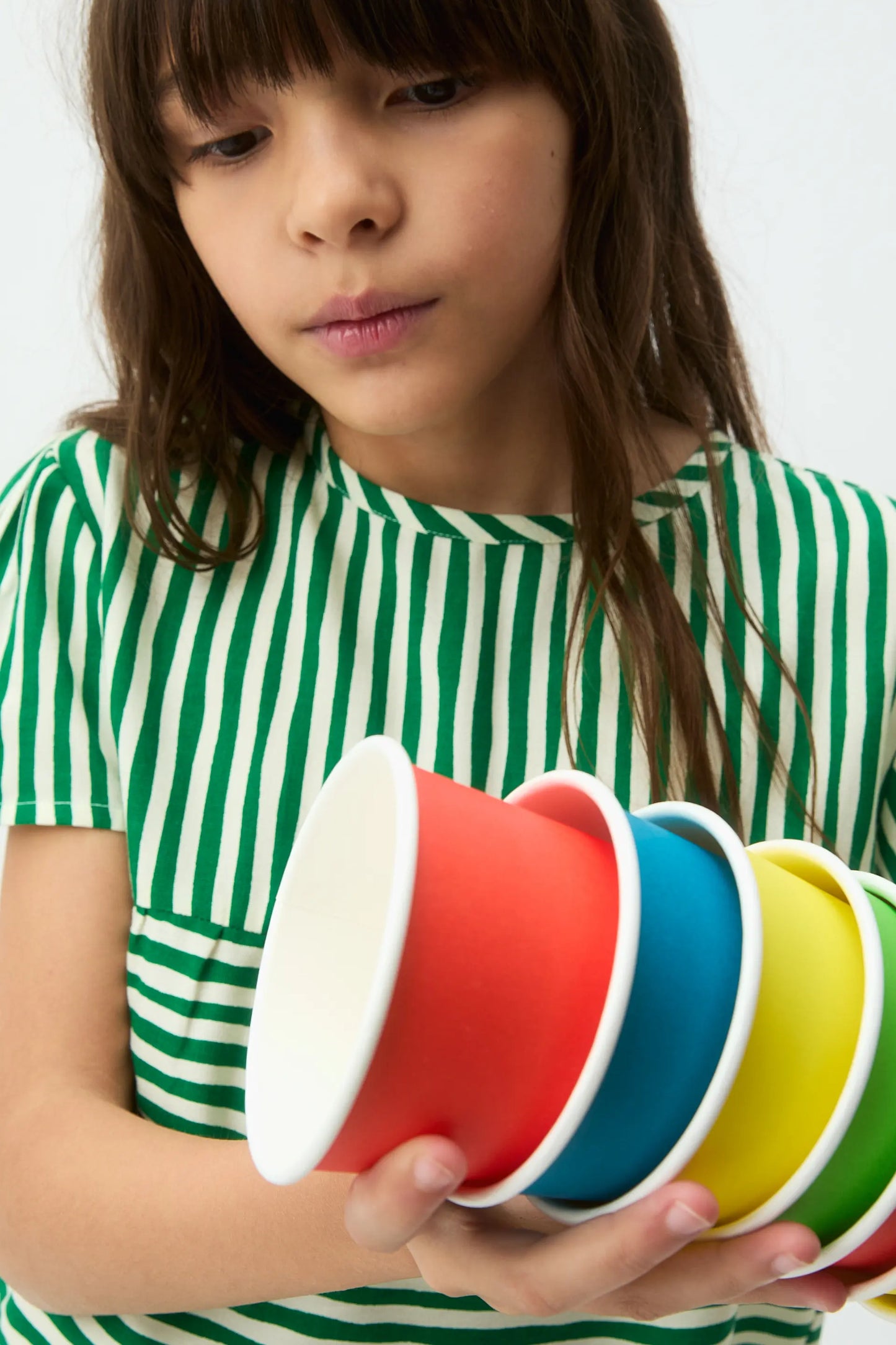 Top de niña con estampado Lavagna verde