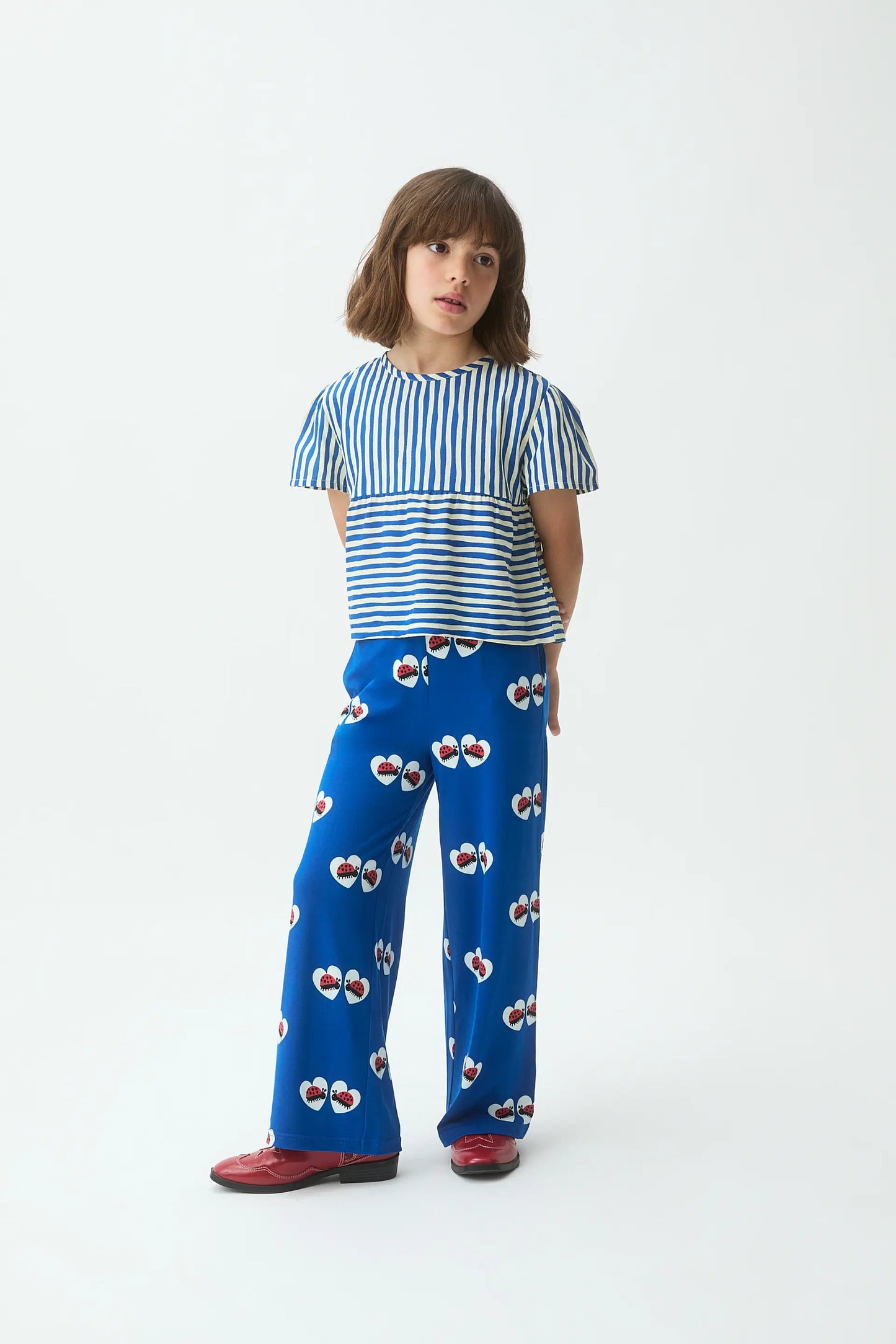 Top de niña con estampado Lavagna azul