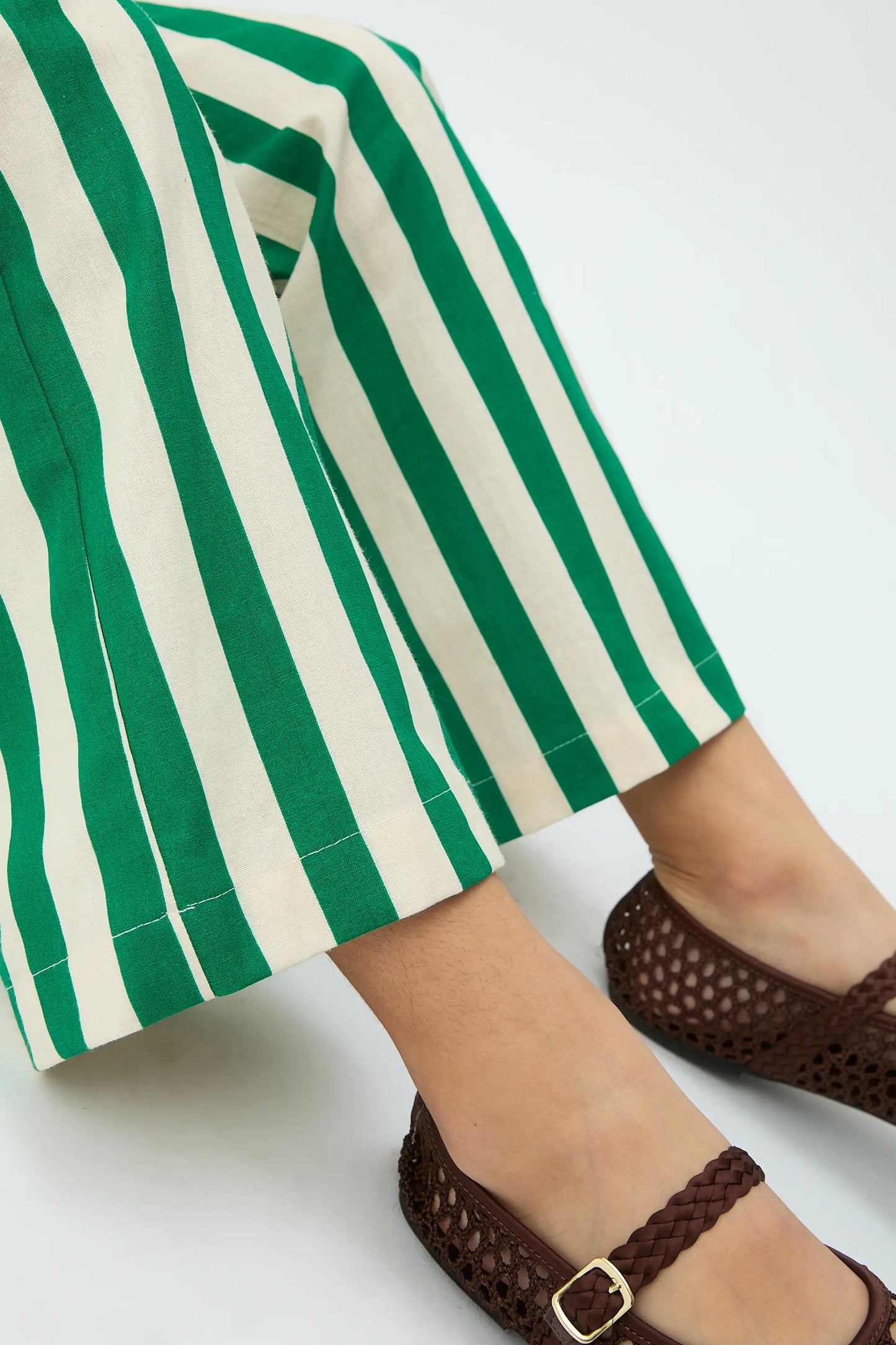 Pantalón de niña con estampado Bamboo verde