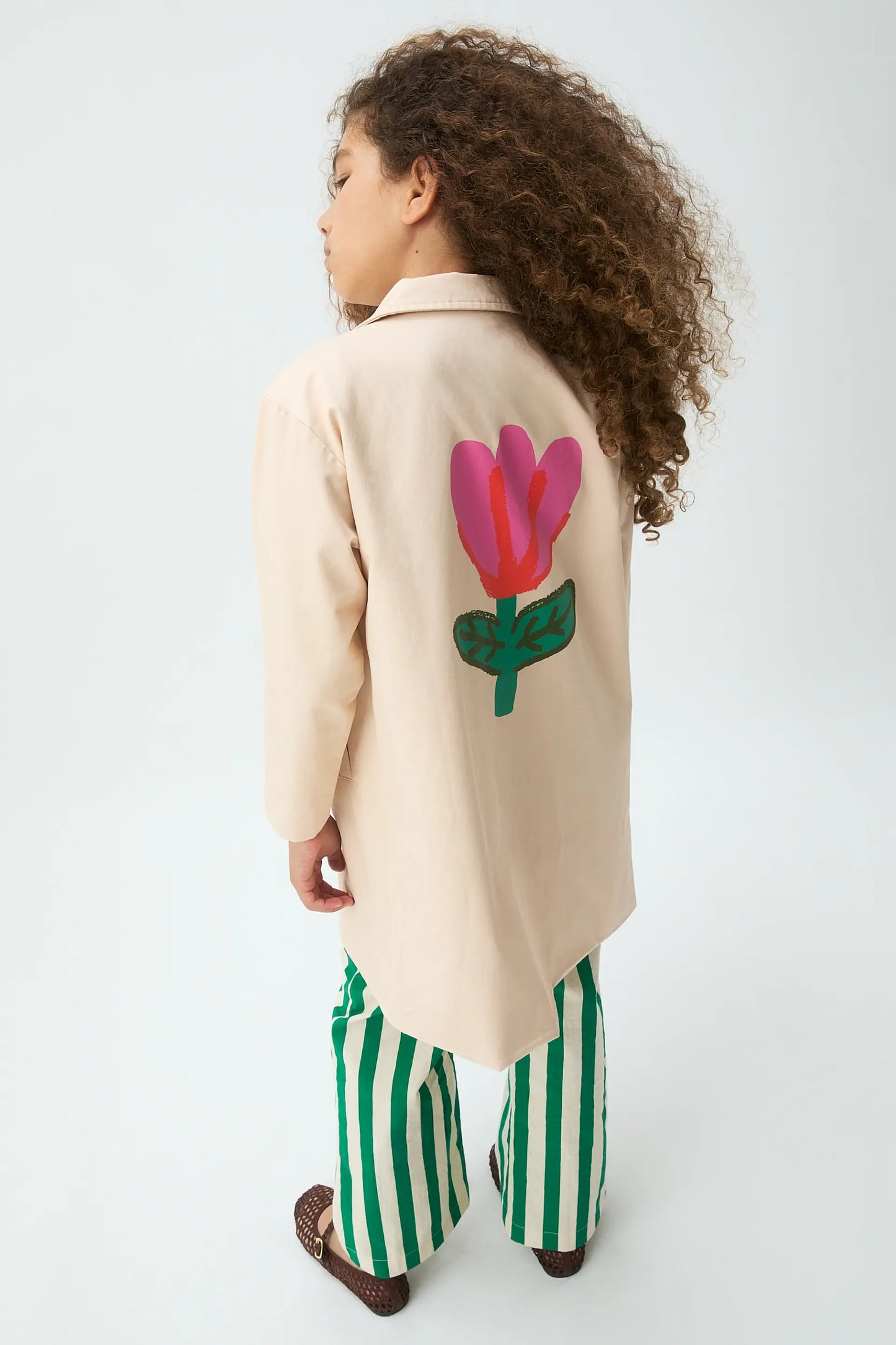 Pantalón de niña con estampado Bamboo verde