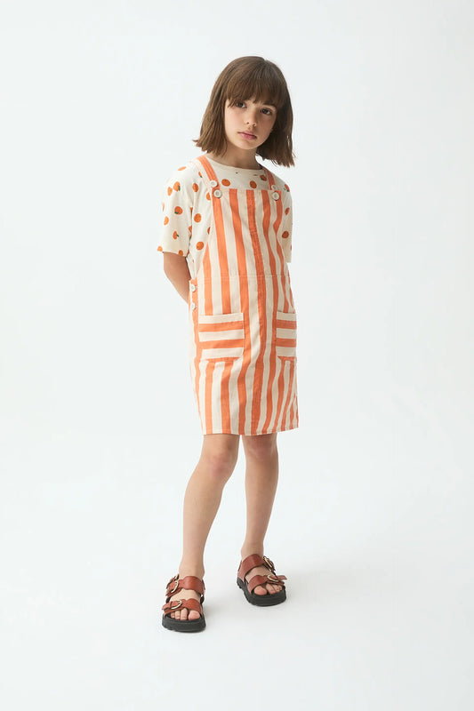 Pichi de niña con estampado Bamboo naranja