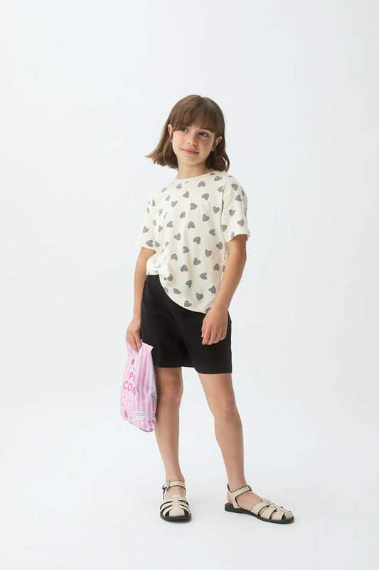 Camiseta de niña con estampado de Ladybug negro