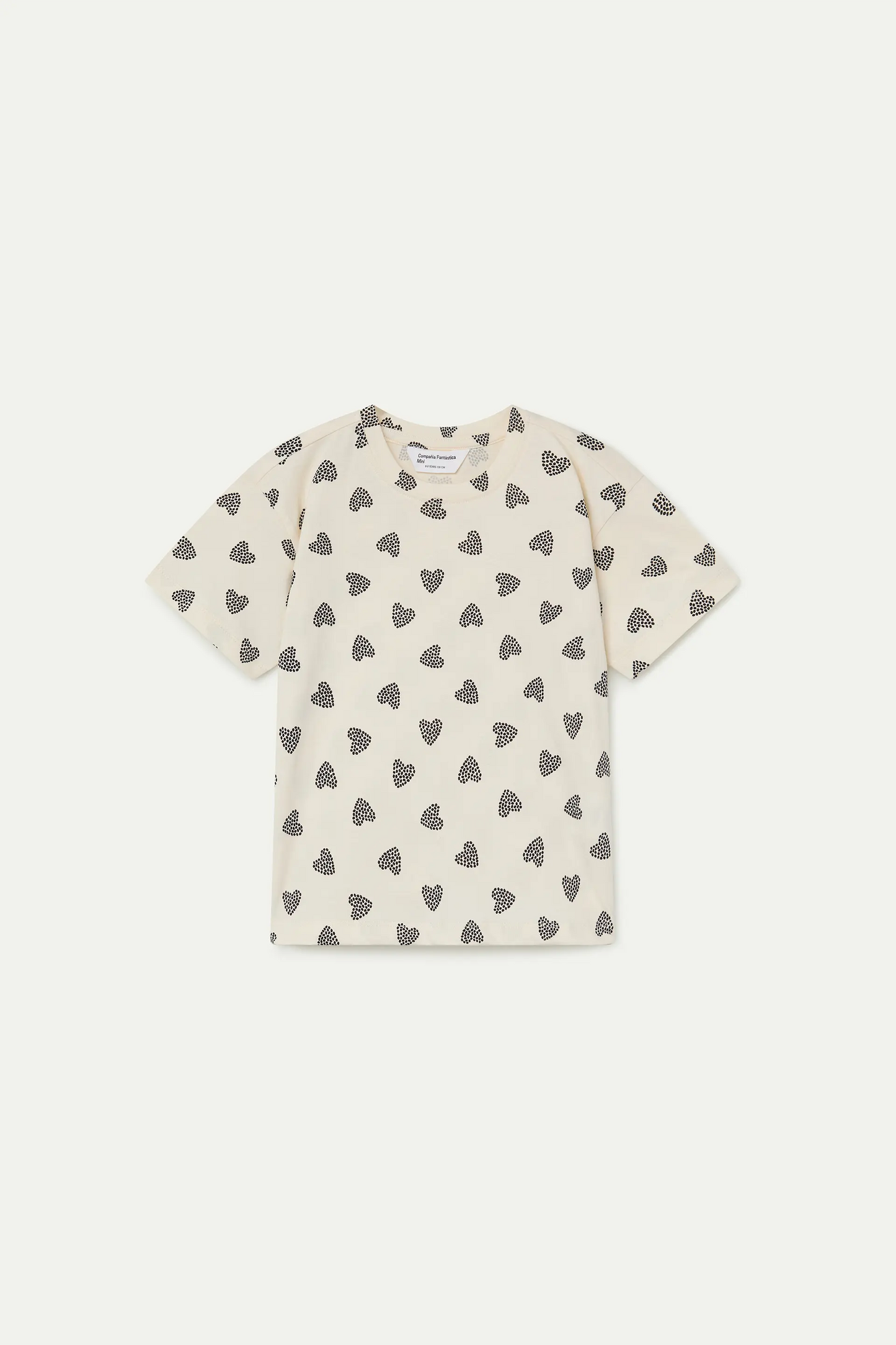 T-shirt da bambina con stampa Coccinella nera