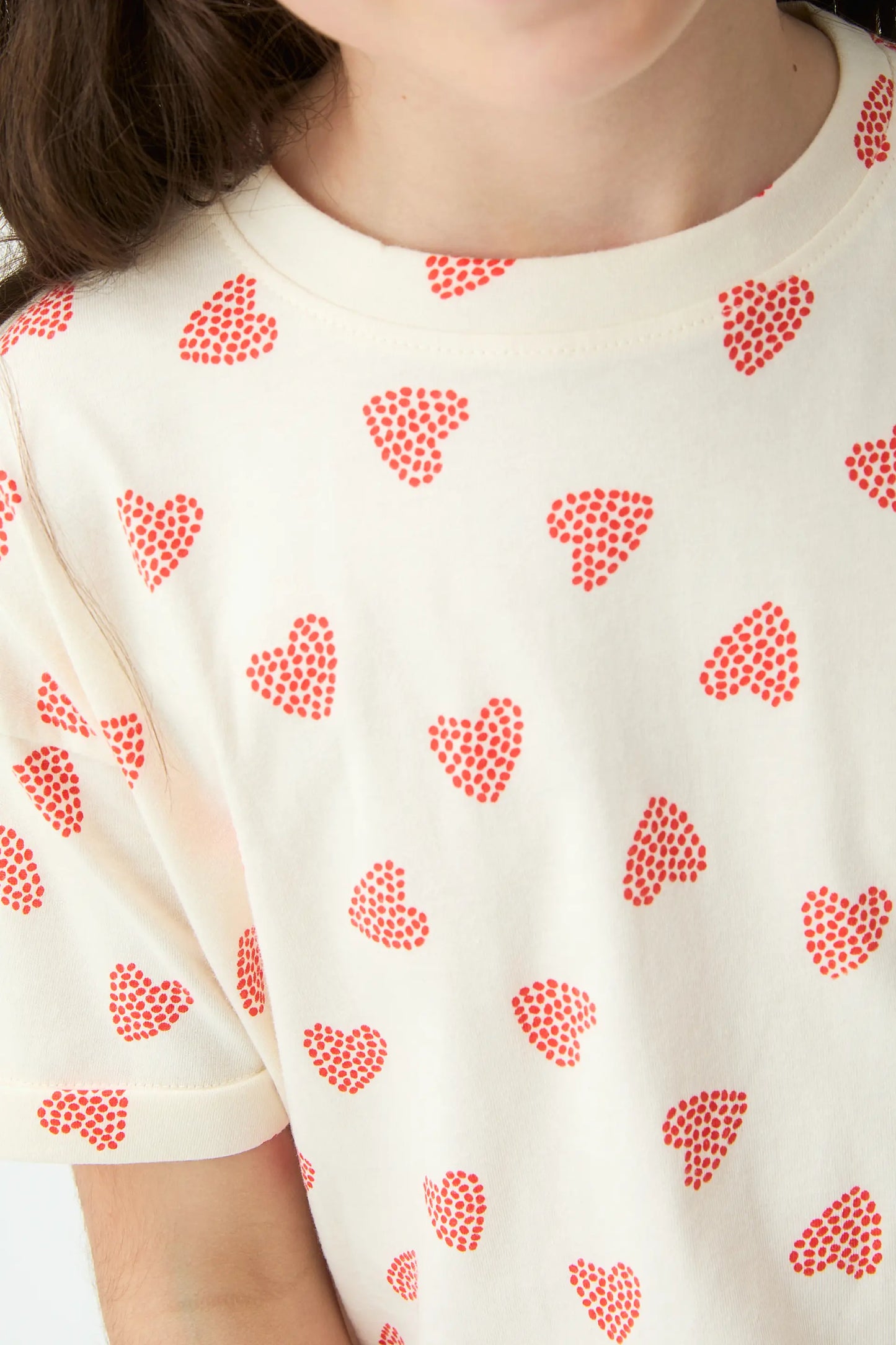 Maglietta da bambina con stampa Coccinella rossa