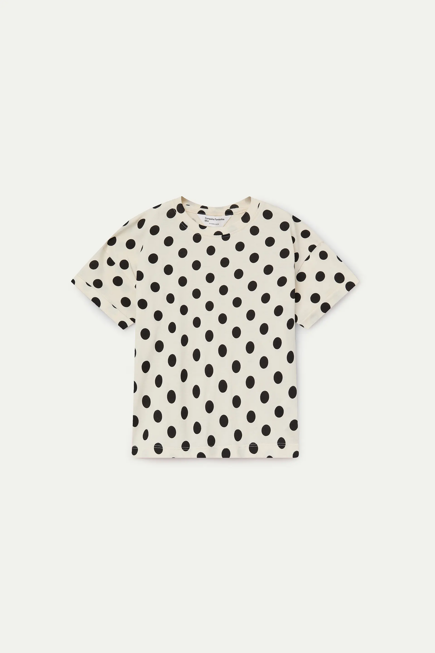 Maglietta da bambina con stampa a pois neri