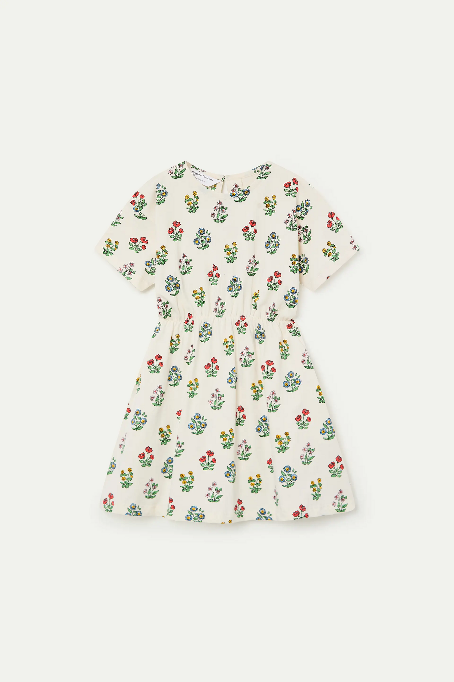 Vestido corto de niña con estampado Gardener