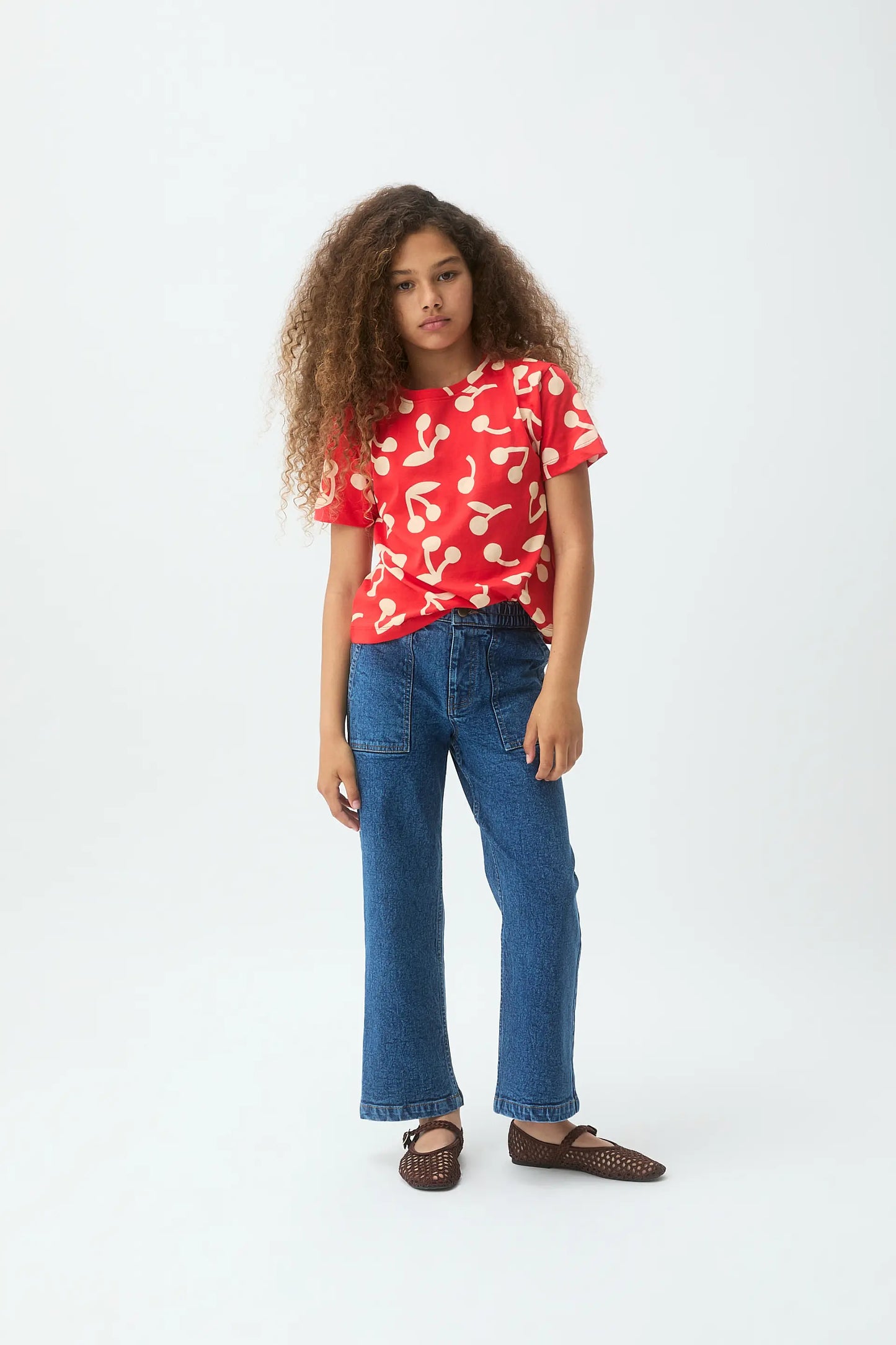 Girl's T-shirt with cherry print