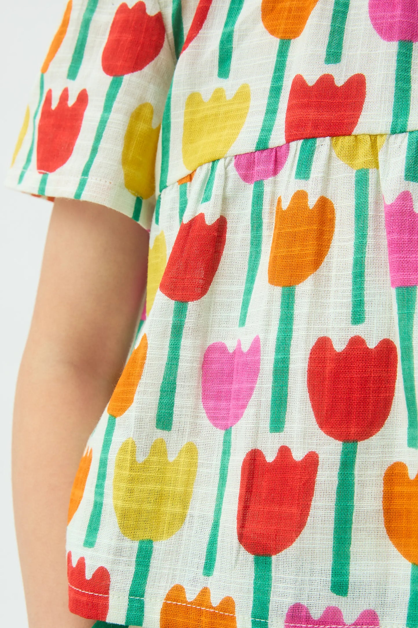 Tulip print girl's top